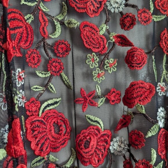 Ark & Co Sheer Floral embroidered kimono - Picture 8 of 9